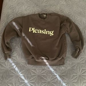 PLEASING (Harry Styles brand) AUTHENTIC Black and Cream Crewneck Sweater